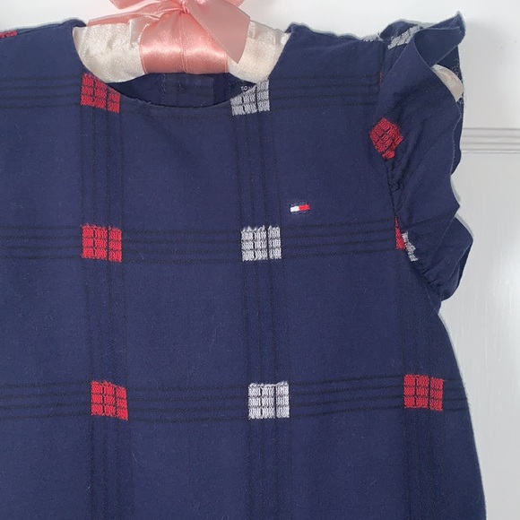 Tommy Hilfiger Navy Ruffle Sleeve Dress EUC 18M - Picture 3 of 14